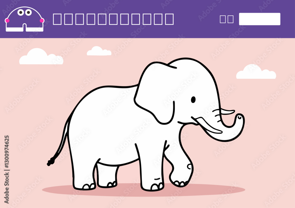 Naklejka premium Color the Elephant