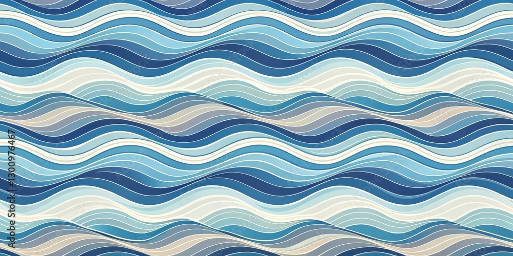 Abstract Serene Blue Wave Pattern Design for Textile, Wallpaper, and Surface Decoration Abstract Serene Blue Wave Pattern Design for Textile, Wallpaper, and Surface Decoration