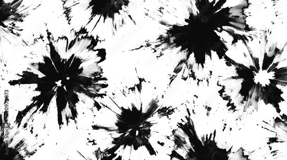 A black and white tie-dye pattern, a seamless texture for textile design, high contrast, detailed brush strokes, a digital art style A black and white tie-dye pattern, a seamless texture for textile design, high contrast, detailed brush strokes, a digital art style