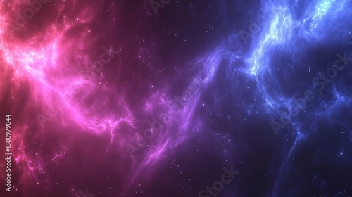 Cosmic symphony of nebulae in pink, purple, and blue hues, a stunning space background