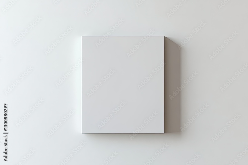 Premium Quality Picture of Empty Square Canvas Frame on White Wall 3D Illustration Premium Quality Picture of Empty Square Canvas Frame on White Wall 3D Illustration