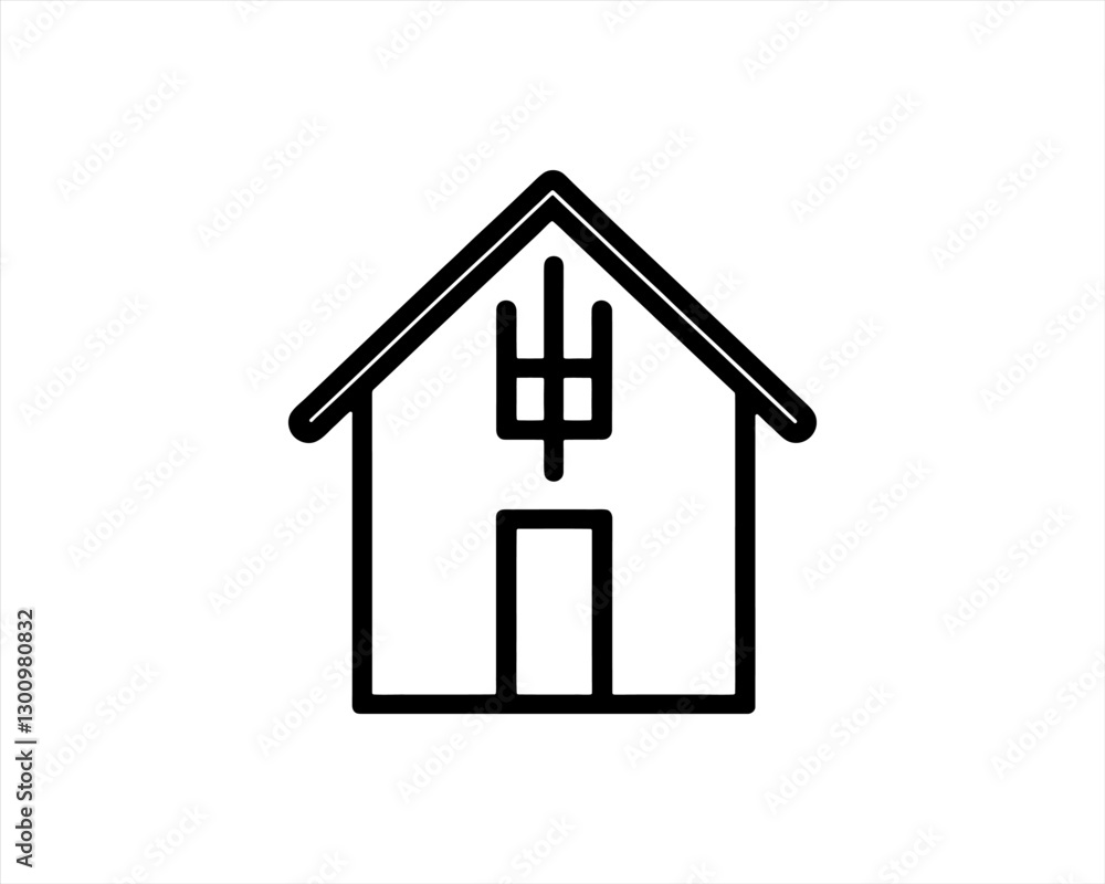 Home icon outline vector template. House line icon symbol. Thin line house logo icon. Home icon outline vector template. House line icon symbol. Thin line house logo icon.