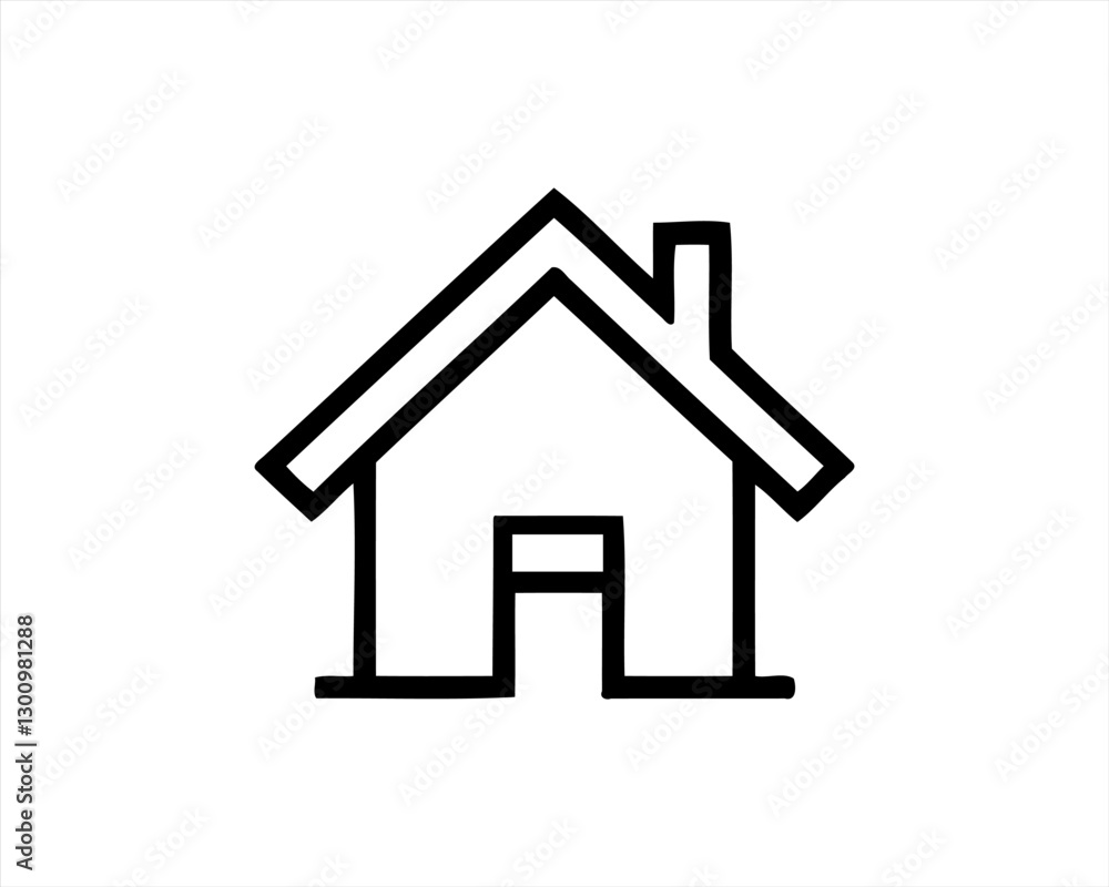 Home icon outline vector template. House line icon symbol. Thin line house logo icon. Home icon outline vector template. House line icon symbol. Thin line house logo icon.