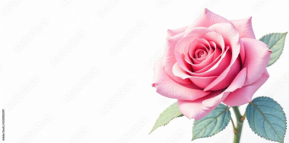 Fototapeta premium Soft pastel watercolor rose bouquet on white background, vector, flower