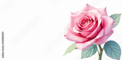 Soft pastel watercolor rose bouquet on white background, vector, flower
