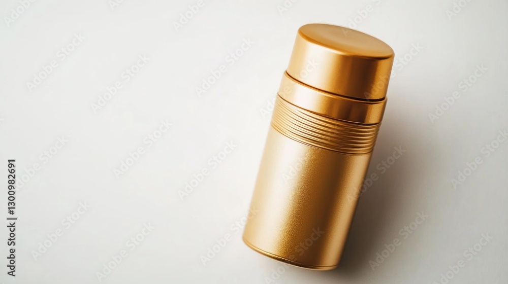Gold cosmetic bottle on white background (1) Gold cosmetic bottle on white background (1)