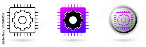 Metaverse Hardware modern icons represent the virtual world and future digital technology, various outline, solid and glossy effect styles, ideal for NFT, games, presentations etc.