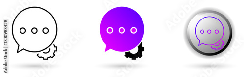 Metaverse Messengers modern icons represent the virtual world and future digital technology, various outline, solid and glossy effect styles, ideal for NFT, games, presentations etc.