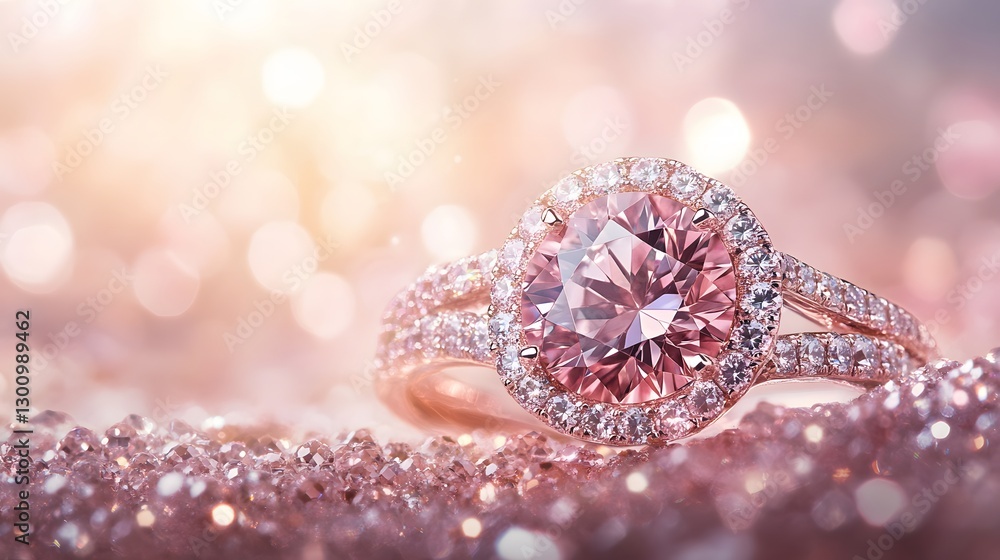 A luxurious ad for a new piece of jewelry, highlighting the sparkle and elegance of the piece against a soft, glowing background A luxurious ad for a new piece of jewelry, highlighting the sparkle and elegance of the piece against a soft, glowing background