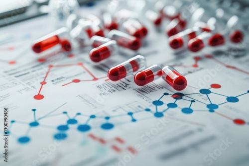 Colorful Capsules on Scientific Documents and Research Data Background