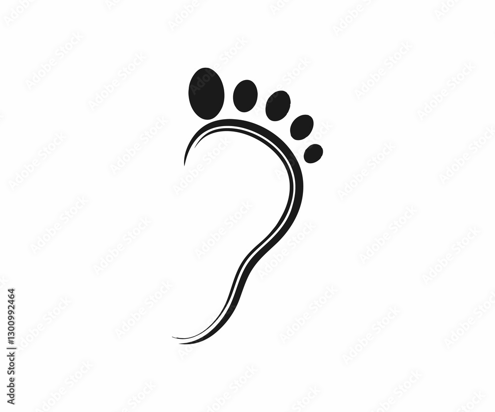 Stylish Black and White Footprints Design Stylish Black and White Footprints Design