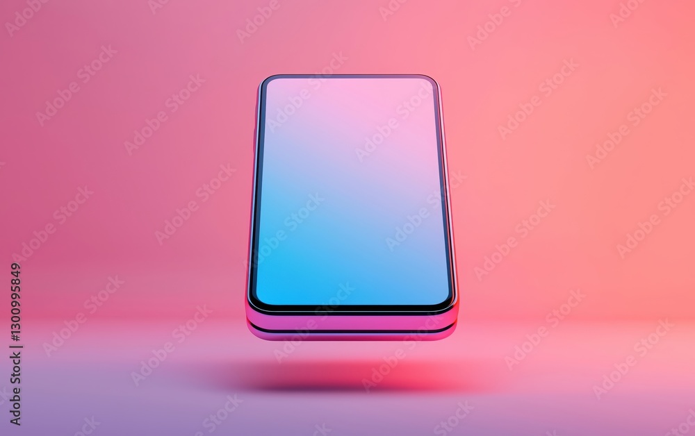 Modern smartphone design with vibrant gradient on a sleek background. Modern smartphone design with vibrant gradient on a sleek background.