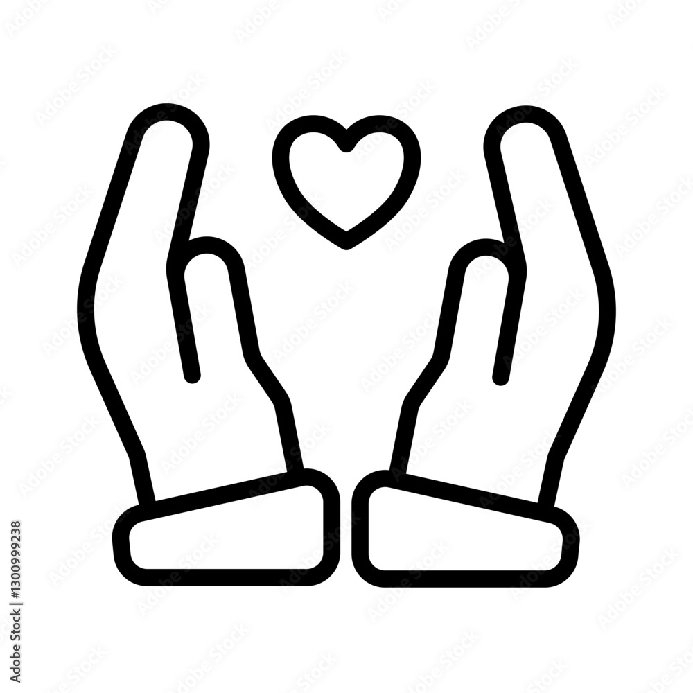 Obraz premium Open with heart - vector icon