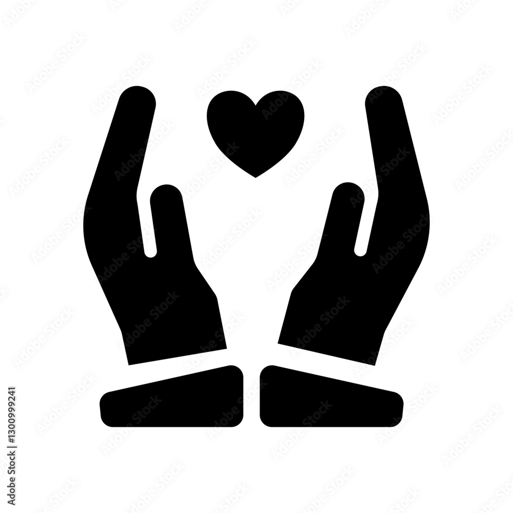 Open with heart - vector icon Open with heart - vector icon