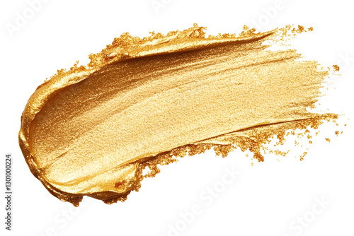 Radiant Gold Highlighter Smear with Defined Edges for Luxury Fashion and Beauty Designs