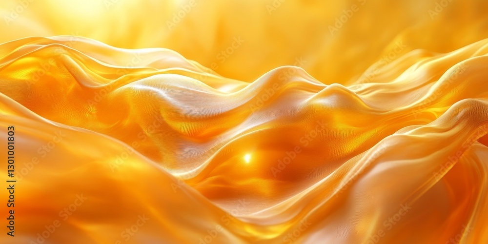 Obraz premium abstract golden waves with a radiant glow.