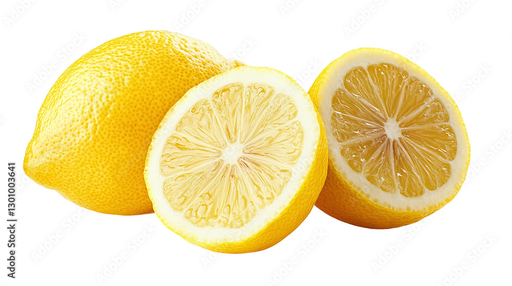 Fresh and juicy lemon isolated on transparent background - high quality png for food and drink design. Fresh and juicy lemon isolated on transparent background - high quality png for food and drink design.
