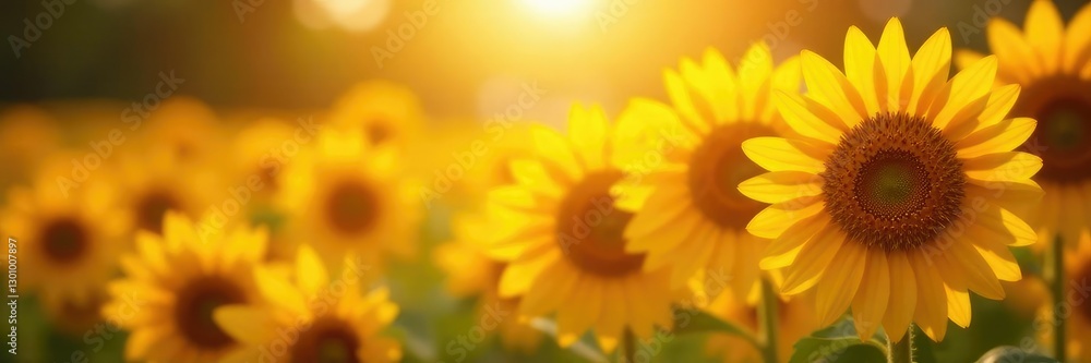 Golden petals unfolding in soft focus, sunflowers against warm light, warm, sunflowers Golden petals unfolding in soft focus, sunflowers against warm light, warm, sunflowers