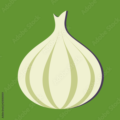 vector illustration of a green apple