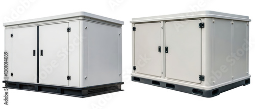 Outdoor Electrical Enclosures for Industrial Use isolated with transparent background