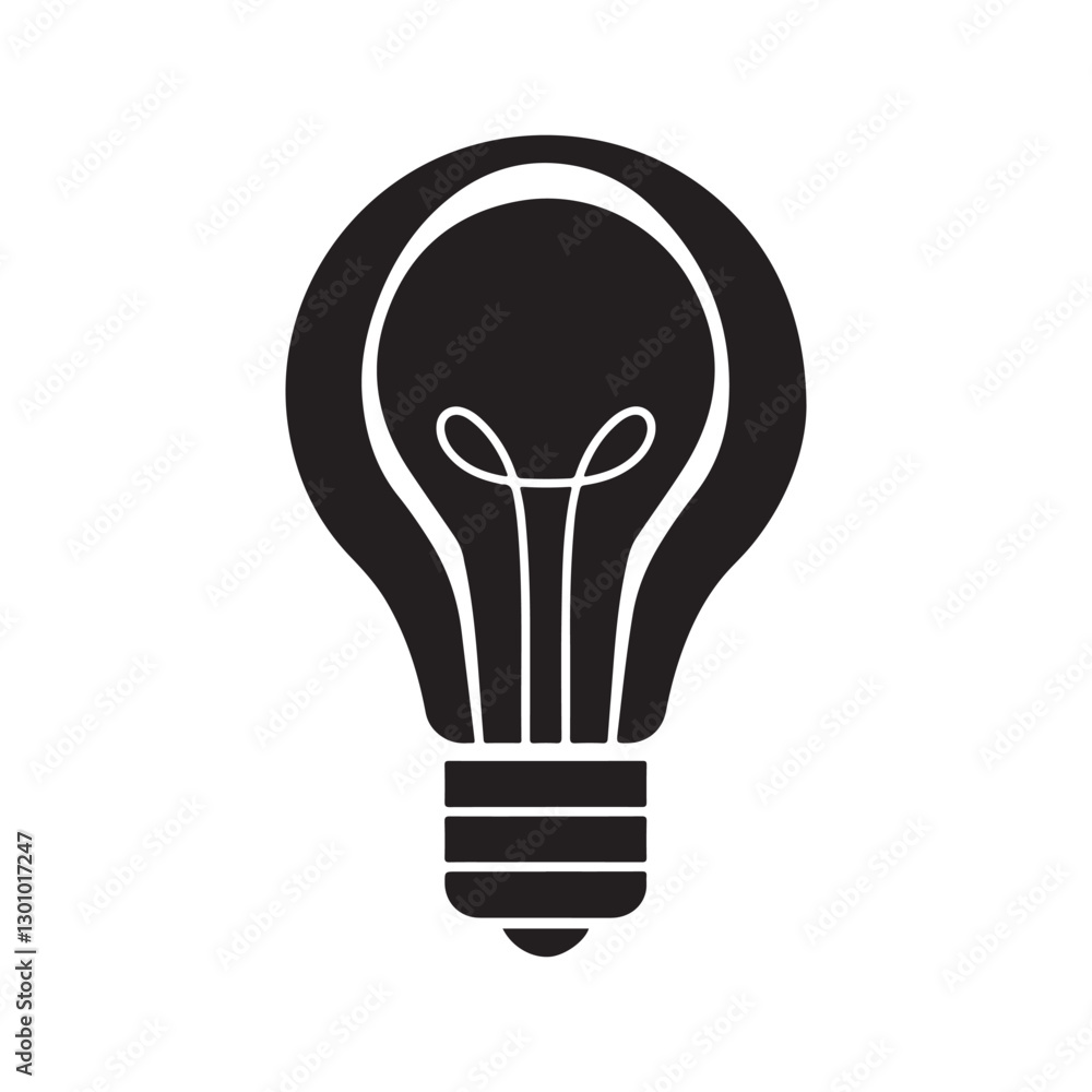 Light Bulb Icon isolated on white background Light Bulb Icon isolated on white background