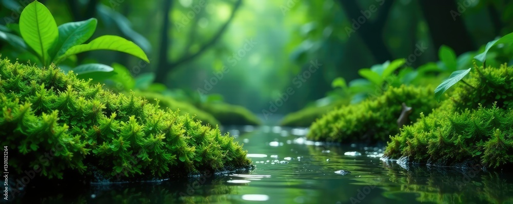 Lush green mossy wet algae texture in jungle background, green, textures, jungle Lush green mossy wet algae texture in jungle background, green, textures, jungle