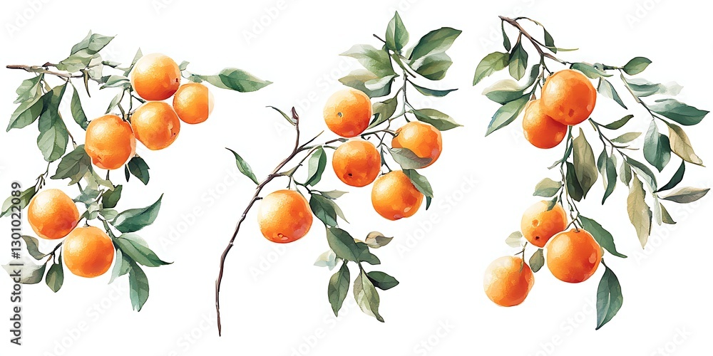 Citrus Bounty: a collection of vibrant orange fruits hang from leafy branches, a celebration of nature's harvest. Citrus Bounty: a collection of vibrant orange fruits hang from leafy branches, a celebration of nature's harvest.