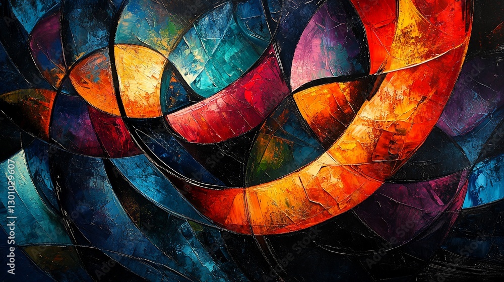 Fototapeta premium Abstract Painting, Colors, Movement