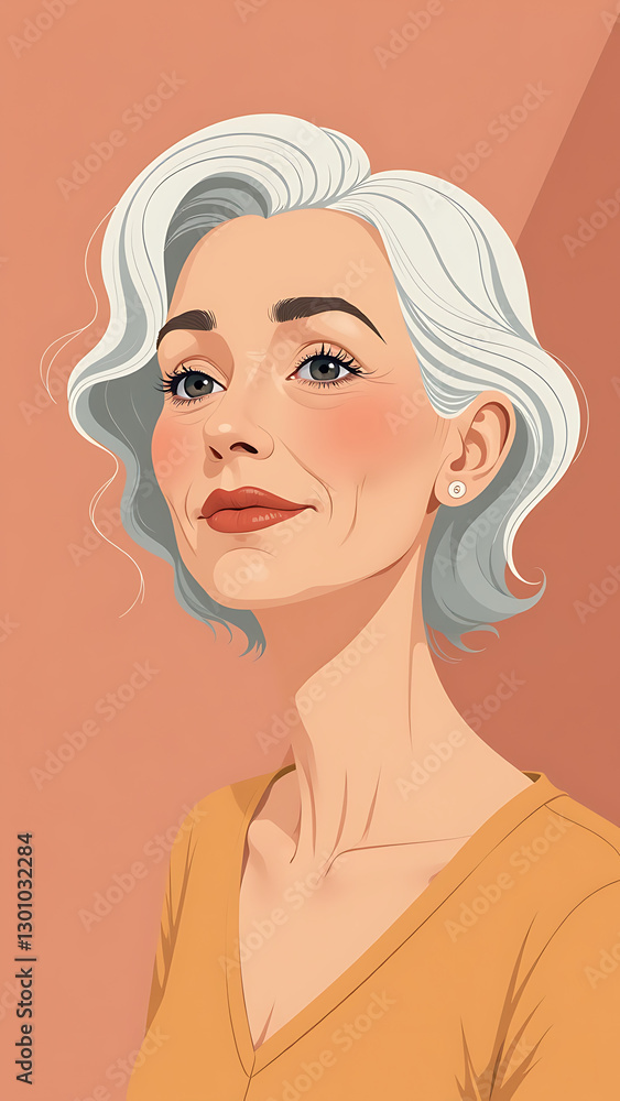 aging woman finds comfort accepting mature natural aging woman finds comfort accepting mature natural