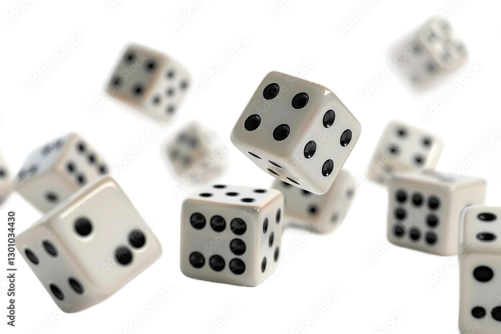 Intense Close-Up of Dice Rolling Across the Table Intense Close-Up of Dice Rolling Across the Table
