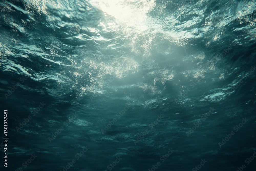 Vivid ocean waves under sunlight. AI generated Vivid ocean waves under sunlight. AI generated