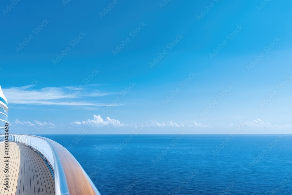 Fototapeta premium close-up photograph capturing sleek lines and stainless steel architecture of modern cruise ship above deep blue ocean