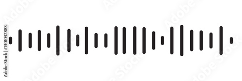 Podcast soundwave line of voice. Record music player. Mobile talk track. Message sound wave. Social network speech audio. Equalizer icon with spectrum noise. Vector illustration.
