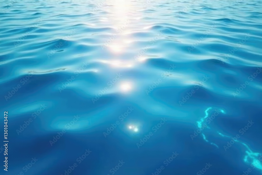 Soft blue water surface reflects shimmering iridescence, ambiance, gradient, shimmering Soft blue water surface reflects shimmering iridescence, ambiance, gradient, shimmering
