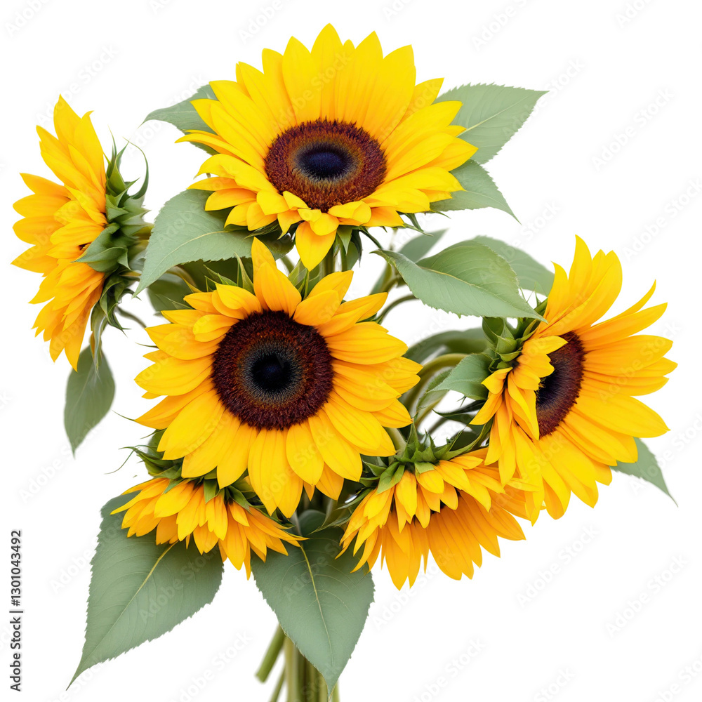 Sunflower Bouquet on Transparent Background Sunflower Bouquet on Transparent Background