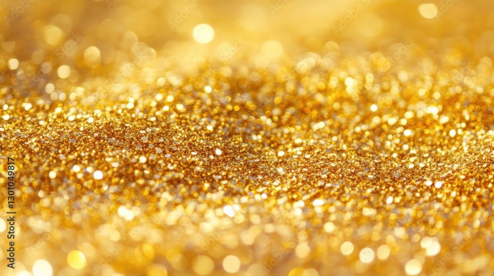 A sparkling array of tiny shimmering golden glitter particles A sparkling array of tiny shimmering golden glitter particles