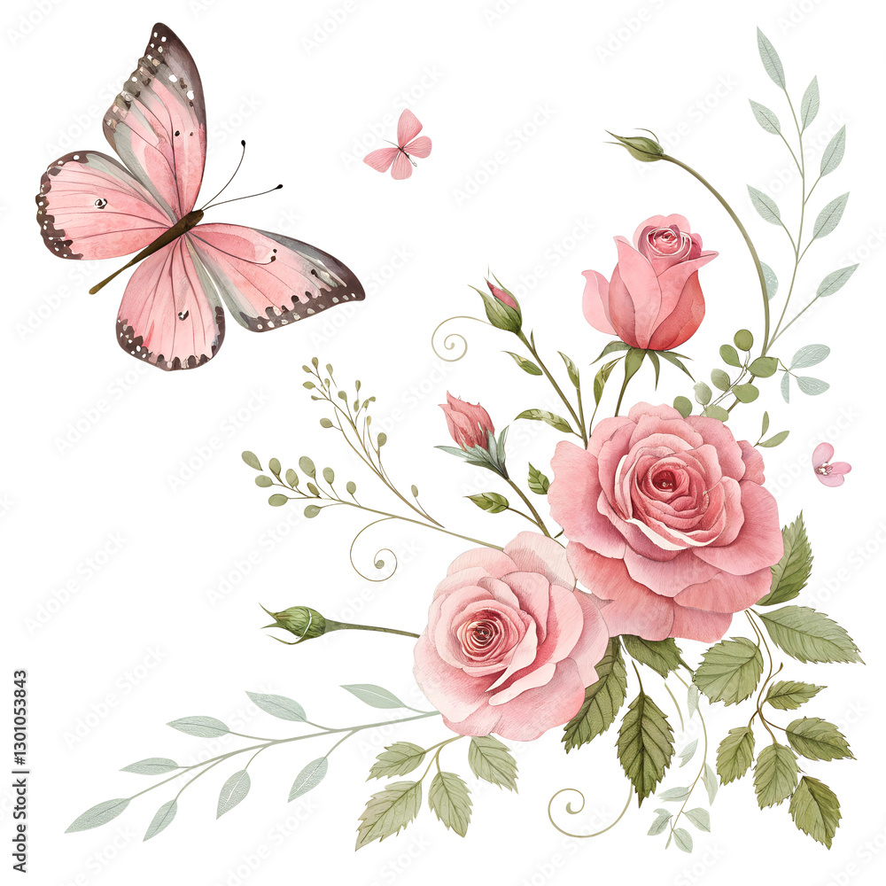 Fototapeta premium floral background with roses