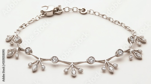 Wallpaper Mural Elegant silver bracelet with sparkling details. Torontodigital.ca