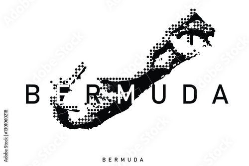 Bermuda map illustration vector