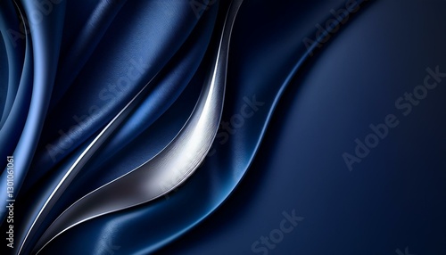 A sophisticated deep navy blue background with soft metallic silver gradient accents, symbolizing trust and excellence.