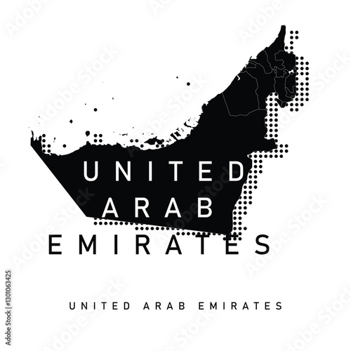 United Arab Emirates map illustration vector