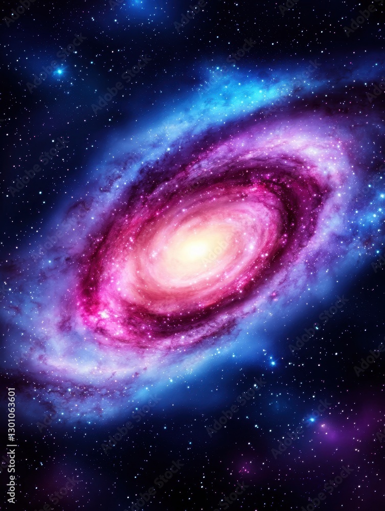 A vibrant galaxy with swirling pink and blue nebulas set against a backdrop of stars, creating a stunning cosmic scene. A vibrant galaxy with swirling pink and blue nebulas set against a backdrop of stars, creating a stunning cosmic scene.