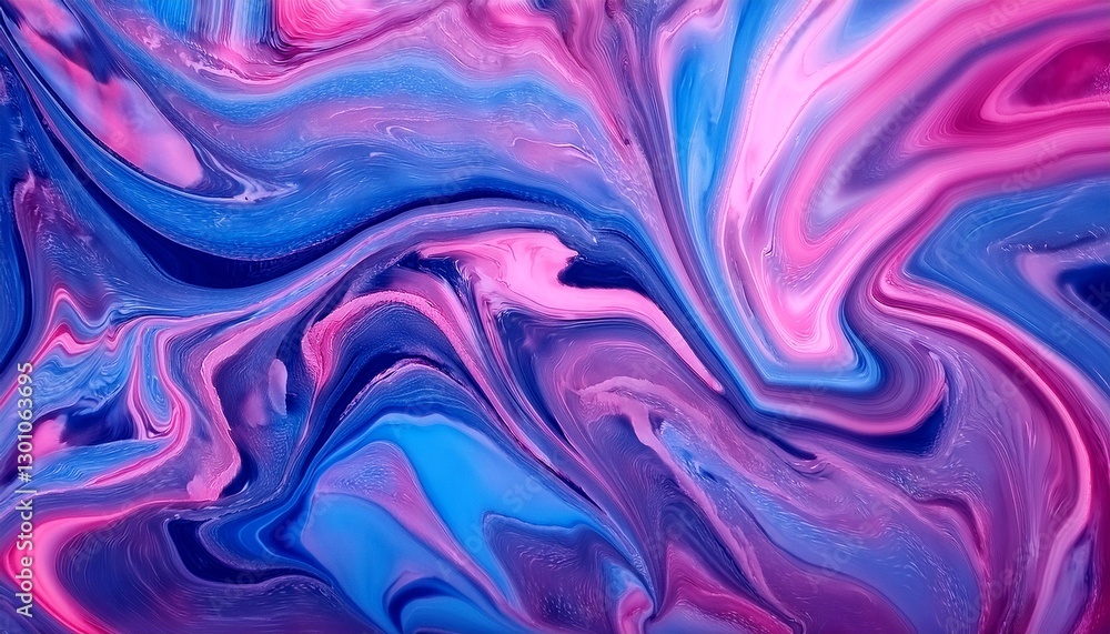 Obraz premium 형형색색의 물감이 자연스럽게 섞이며 마블링 효과를 형성하는 패턴