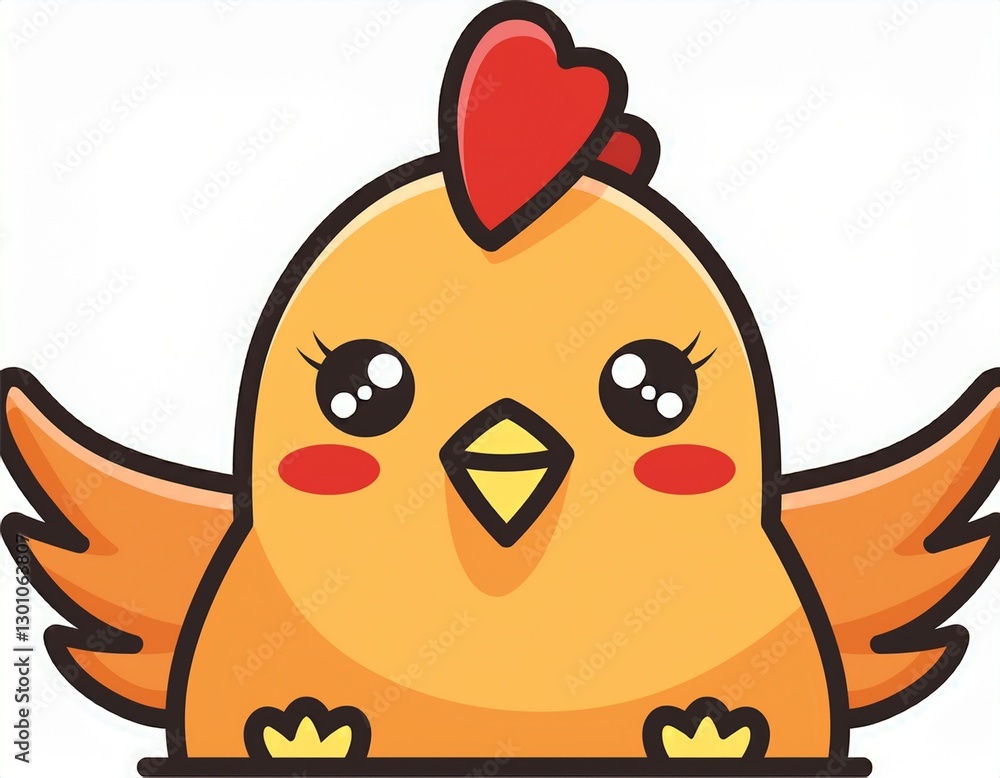 Fototapeta premium cute hen chicken design