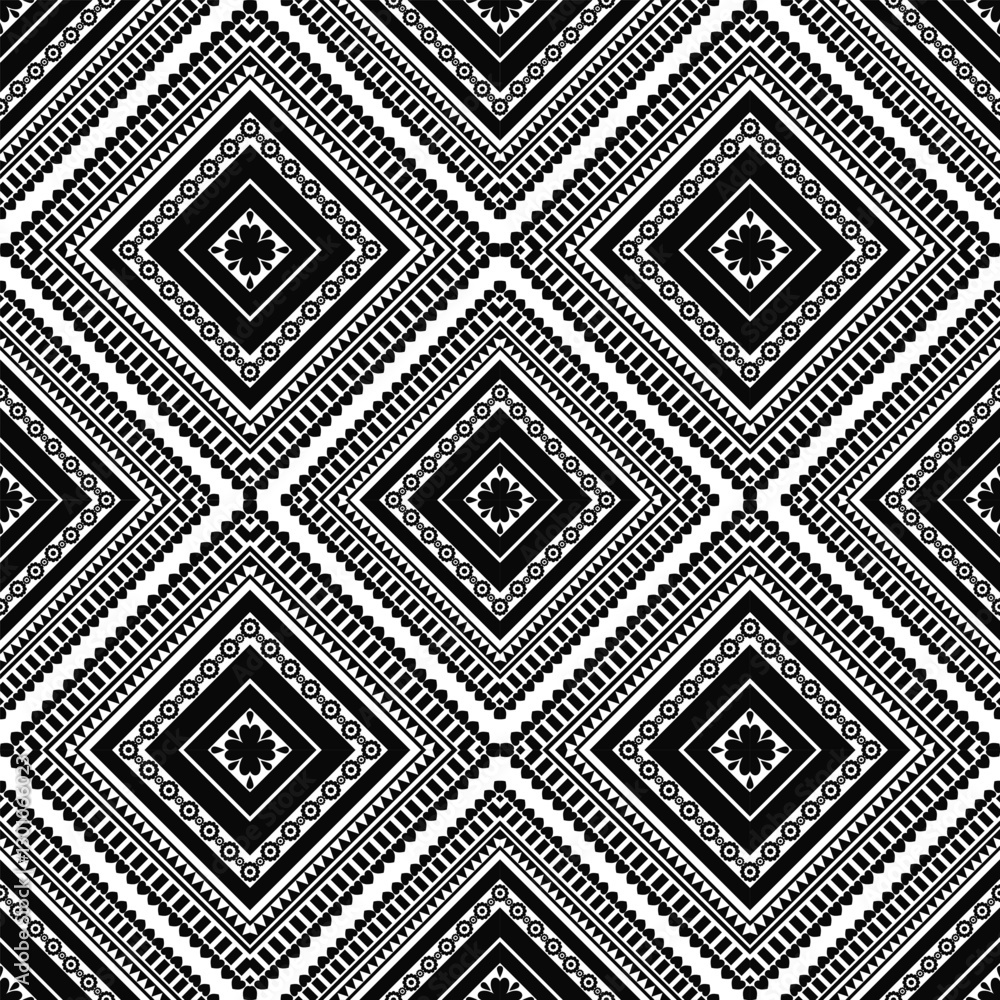seamless geometric pattern Triangle, square, circle, heart, grid, black and white, line, flower seamless geometric pattern Triangle, square, circle, heart, grid, black and white, line, flower