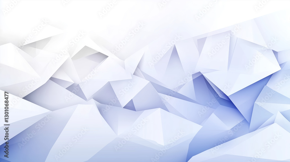 Abstract Geometric Landscape in Soft Blue Tones Abstract Geometric Landscape in Soft Blue Tones