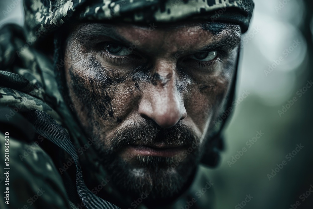 Camouflage Uniform Close Up Camouflage Uniform Close Up