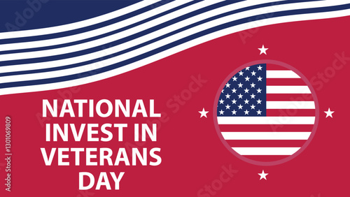 National Invest in Veterans Week web banner design illustration 