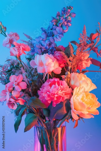 Pink and White Flower Vase