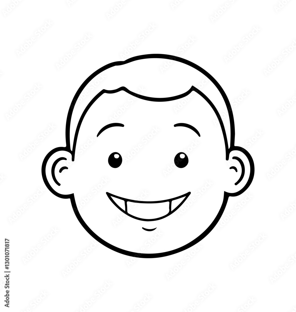 happy smiling face outline illustration happy smiling face outline illustration